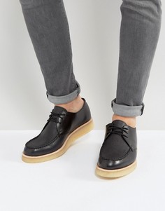 Кожаные туфли на танкетке Clarks Original Burcott - Черный