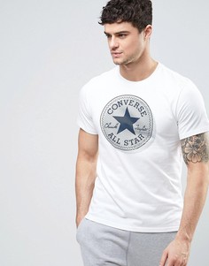 Белая футболка с большим логотипом Converse 10003386-A02 - Белый