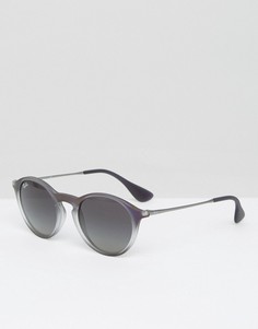 Серые круглые солнцезащитные очки Ray-Ban - Серый