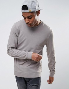 Серый легкий свитшот облегающего кроя ASOS - Бежевый