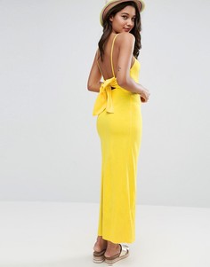 Платье макси с завязкой на спине ASOS - Желтый