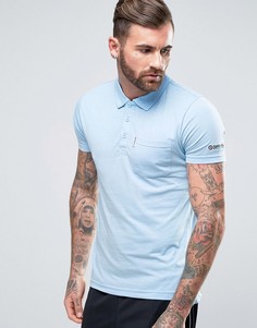 Трикотажная футболка‑поло с карманом Lambretta - Синий