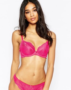 Кружевной уплотненный бюстгальтер Gossard Fuller Bust - Розовый