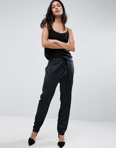Атласные брюки-галифе с завязкой ASOS Premium - Черный