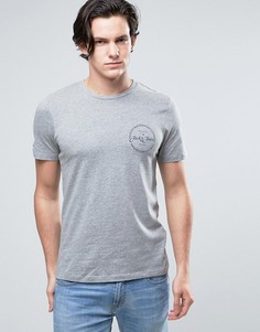 Футболка с логотипом на груди Jack & Jones Originals - Серый