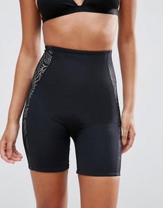Корректирующие шорты с кружевными вставками ASOS - Черный