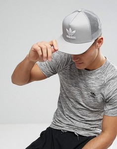 Серая кепка с трилистником adidas Originals BK7313 - Серый