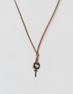 Ожерелье с золотистым крестом ASOS - Мульти