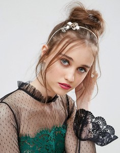 Обруч для волос с цветами ASOS Occasion - Золотой