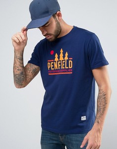 Эксклюзивная темно-синяя футболка с логотипом Penfield - Темно-синий