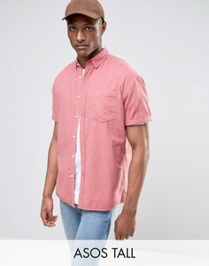 Розовая оксфордская oversize-рубашка ASOS TALL - Розовый