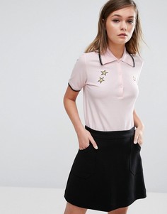 Поло со звездами Fred Perry Bella Freud - Розовый