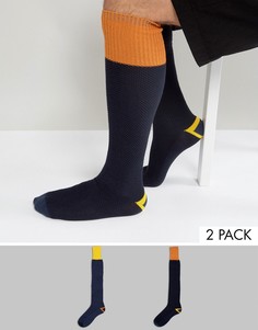 Набор из 2 пар носков из вафельного трикотажа под резиновые сапоги ASOS - Синий