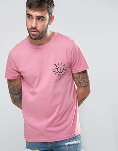 Пыльно-розовая футболка с логотипом на груди Dead Vintage - Розовый