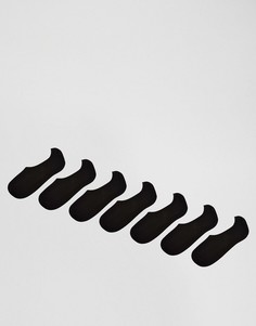 Комплект из 7 пар невидимых черных носков ASOS - Мульти
