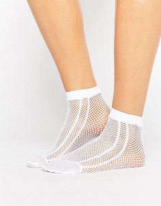 Белые сетчатые носки с полоской по бокам ASOS - Белый
