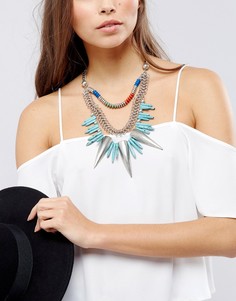 Ожерелье-чокер с бусинами и шипами Glamorous - Мульти