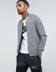 Серый бомбер из трикотажа Nike Tech 832178-060 - Серый