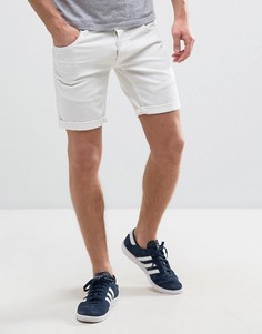 Рваные узкие джинсовые шорты Solid - Белый !Solid