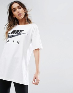 Белая длинная футболка Nike Air - Белый