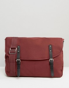Бордовая парусиновая сумка-сэтчел ASOS - Красный
