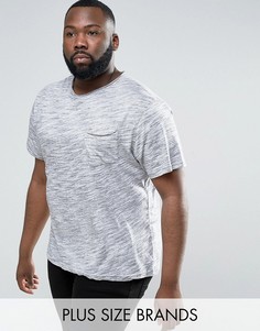Полихроматическая футболка с необработанным краем Another Influence PLUS - Серый