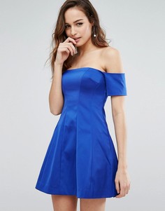 Платье со вставками и открытыми плечами Kendall + Kylie - Синий
