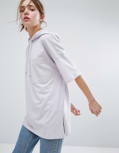 Худи с короткими рукавами Monki - Фиолетовый