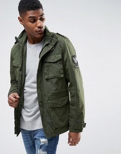 Куртка милитари с нашивками Tokyo Laundry - Зеленый