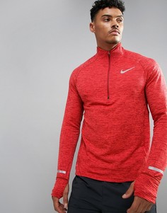 Красный свитшот с короткой молнией Nike Running 683906-674 - Красный
