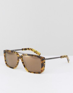 Солнцезащитные очки в квадратной оправе Karl Lagerfeld - Коричневый
