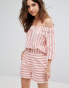 Топ в полоску с открытыми плечами Vero Moda - Мульти