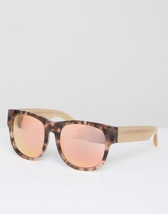 Квадратные черепаховые солнцезащитные очки с персиковыми стеклами Matthew Williamson - Коричневый