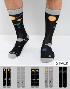 Набор из 5 пар носков ASOS - Черный