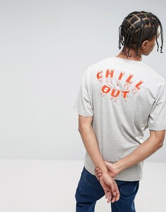 Футболка с вышивкой в виде мороженого ASOS X LOT STOCK & BARREL - Серый