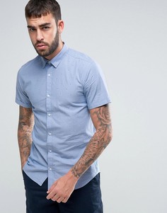 Рубашка узкого кроя с принтом Jack & Jones Premium - Синий