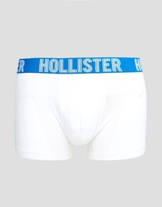 Однотонные боксеры-брифы с логотипом Hollister - Белый