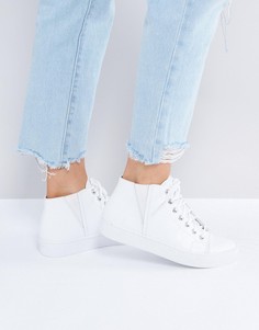 Высокие белые кожаные кроссовки Vagabond Zoe - Белый