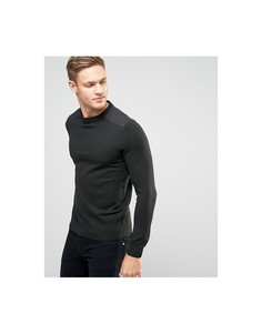 Темно-зеленый джемпер с нашивками New Look - Зеленый