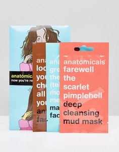 Набор масок для лица Anatomicals x 3 - Бесцветный