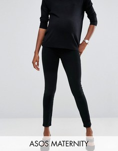 Черные джеггинсы для беременных ASOS Maternity Rivington - Черный