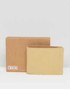Бумажник из парусины и искусственной кожи ASOS - Бежевый