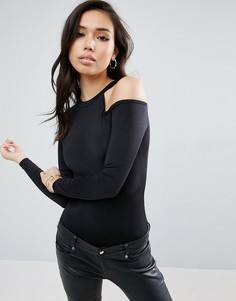 Боди с открытыми плечами ASOS - Черный
