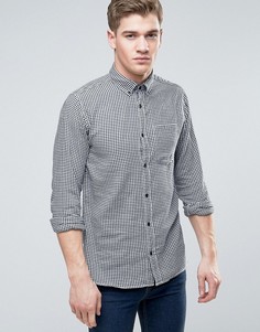 Узкая рубашка в клетку с длинными рукавами и карманом Jack & Jones Originals - Белый