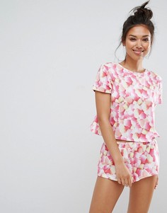 Пижама с футболкой и шортами ASOS - Мульти