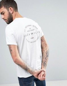 Белая футболка с логотипом на спине Jack Wills Westmore - Белый