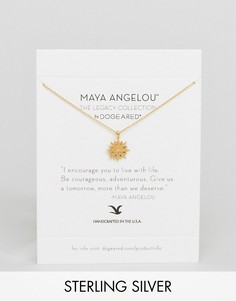 Позолоченное ожерелье Dogeared Maya Angelou Starburst - Золотой
