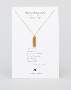 Ожерелье с подвеской-цитатой Dogeared Maya Angelou - Золотой