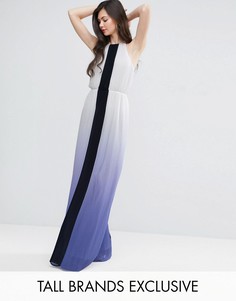 Плиссированное платье макси с эффектом омбре Y.A.S Studio Tall - Мульти