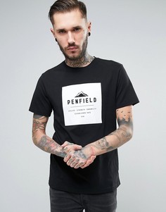Черная свободная футболка с логотипом Penfield Kemp - Черный